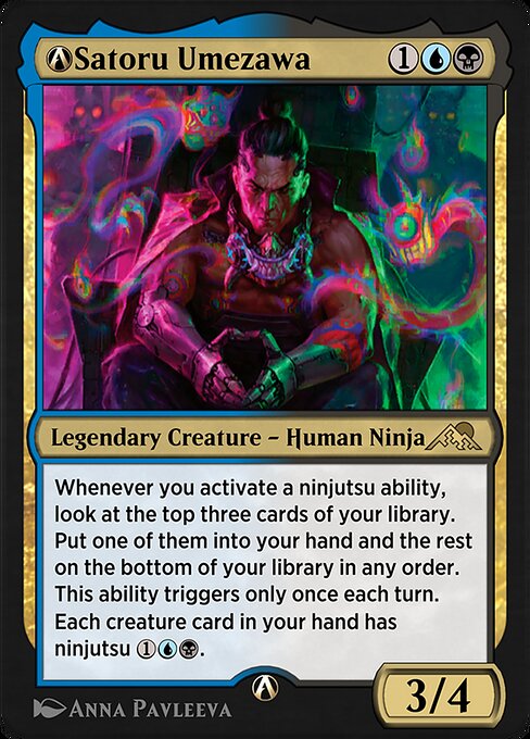 A-Satoru Umezawa - Kamigawa: Neon Dynasty Rare Card