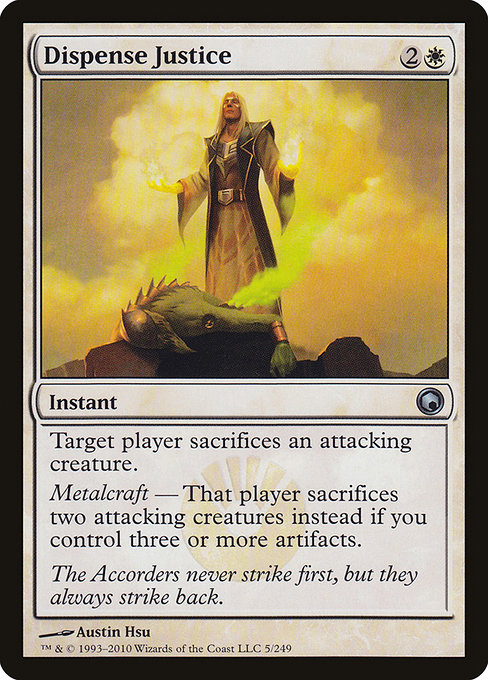 Dispense Justice - Scars of Mirrodin Uncommon Card