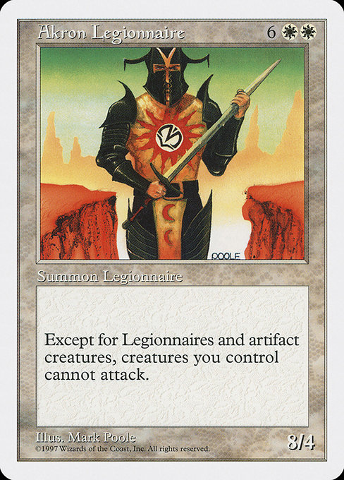 Akron Legionnaire - Fifth Edition Rare Card