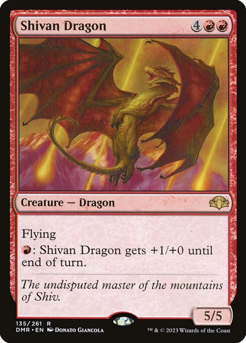 Shivan Dragon - Dominaria Remastered Rare Card