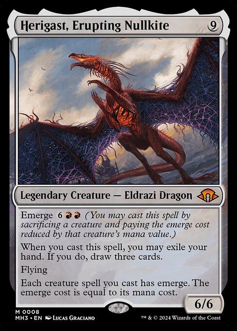 Herigast, Erupting Nullkite - Modern Horizons 3 Mythic Card