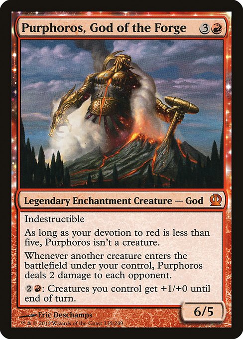 Purphoros, God of the Forge - Theros Mythic Card