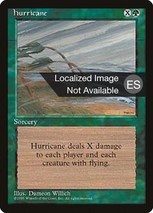 Hurricane - Fourth Edition Foreign Black Border Uncommon Card