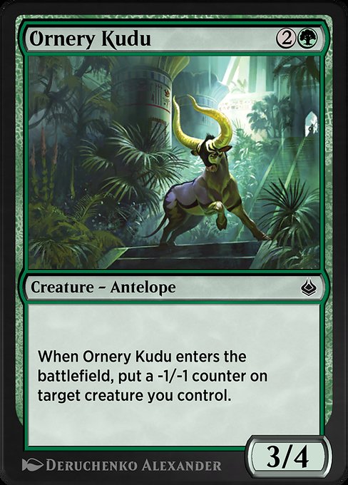 Ornery Kudu - Amonkhet Remastered Common Card