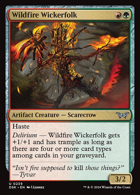 Wildfire Wickerfolk - Duskmourn: House of Horror Uncommon Card
