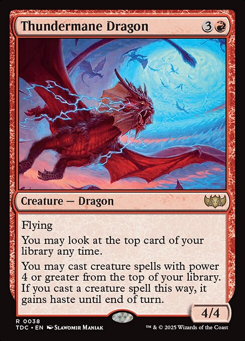 Thundermane Dragon - Tarkir: Dragonstorm Commander Rare Card