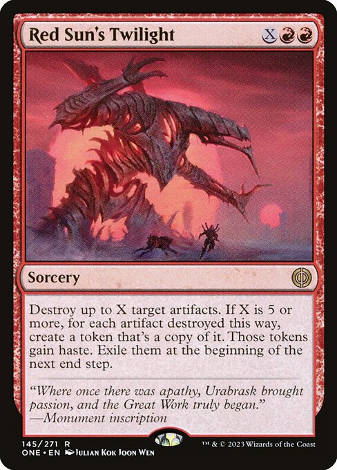 Red Sun's Twilight - Phyrexia: All Will Be One Rare Card