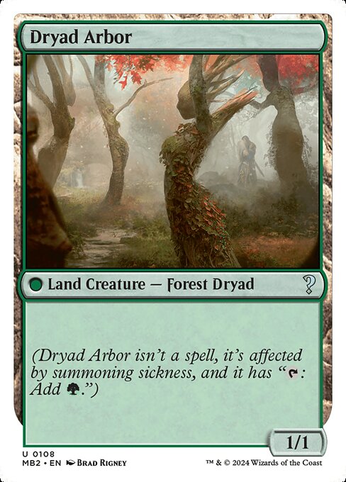 Dryad Arbor - Mystery Booster 2 Uncommon Card