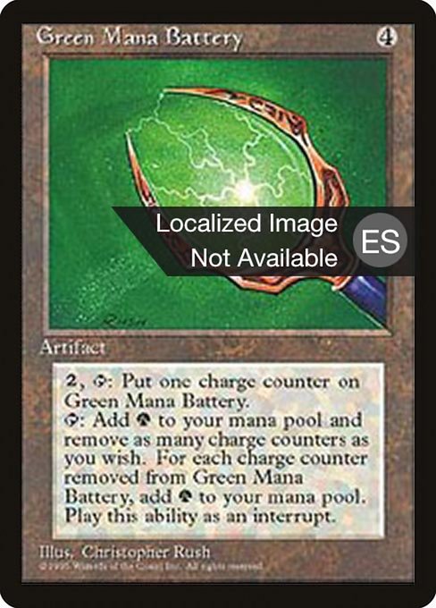 Green Mana Battery - Fourth Edition Foreign Black Border Rare Card