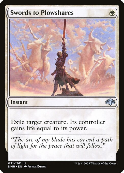 Swords to Plowshares - Dominaria Remastered Uncommon Card