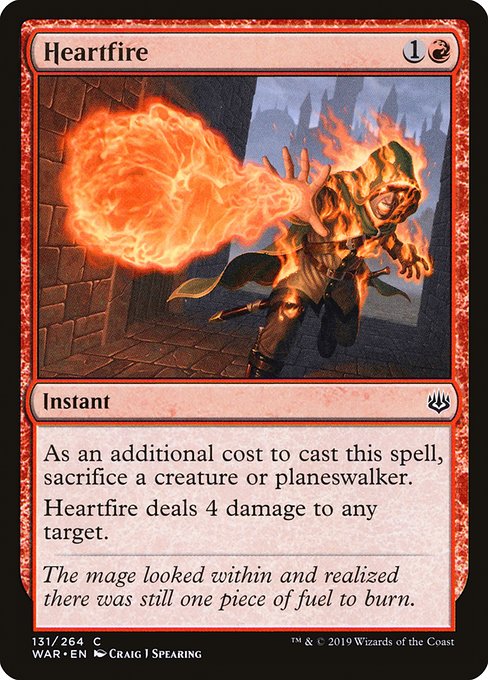 Heartfire - War of the Spark Common Card