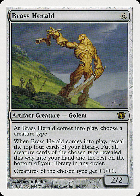 Brass Herald - Eighth Edition Rare Card