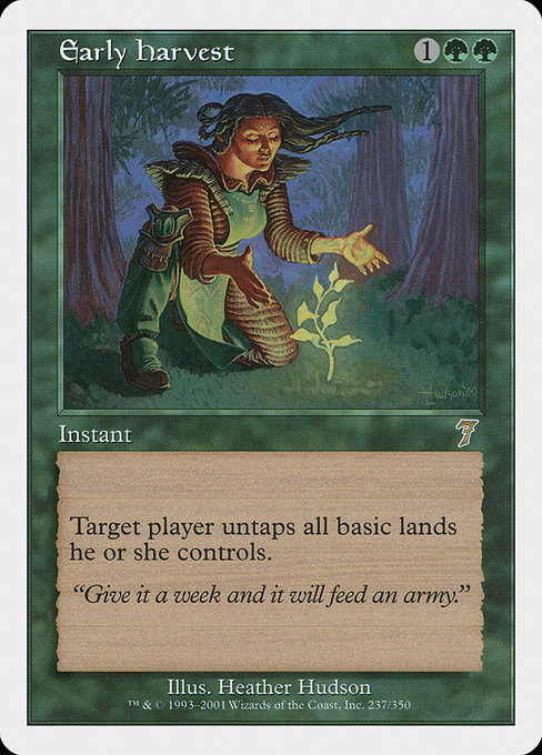 Early Harvest - Seventh Edition Rare Card