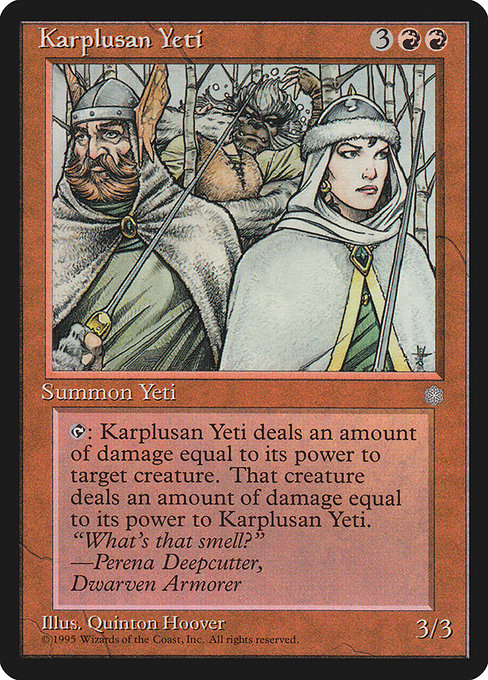 Karplusan Yeti - Ice Age Rare Card