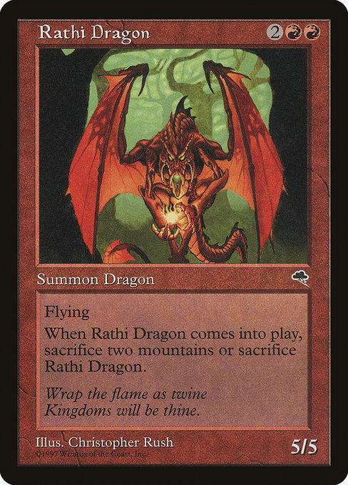 Rathi Dragon - Tempest Rare Card