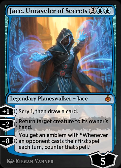 Jace, Unraveler of Secrets - Amonkhet Remastered Mythic Card