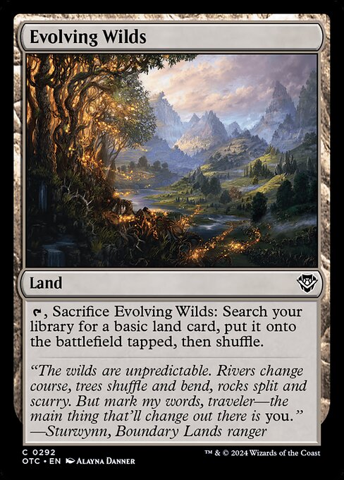 Evolving Wilds - Outlaws of Thunder Junction Commander Common Card