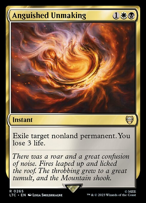 Anguished Unmaking - Tales of Middle-earth Commander Rare Card