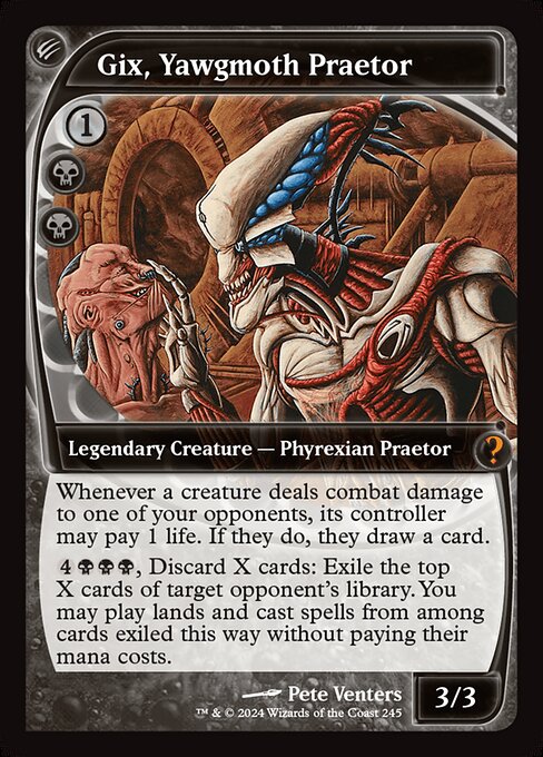Gix, Yawgmoth Praetor - Mystery Booster 2 Mythic Card