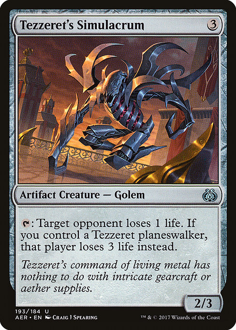 Tezzeret's Simulacrum - Aether Revolt Uncommon Card