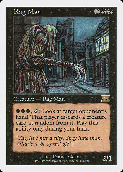 Rag Man - Classic Sixth Edition Rare Card