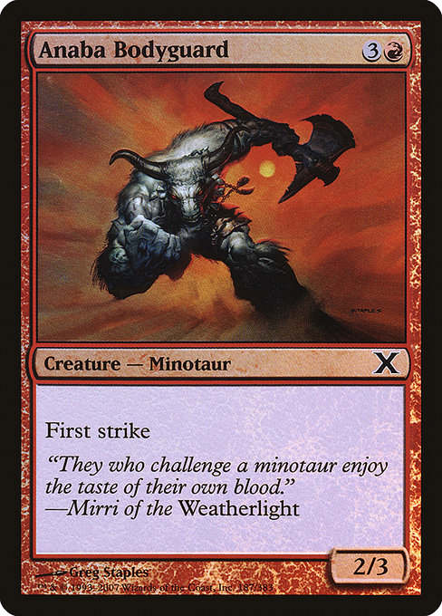 Anaba Bodyguard - Tenth Edition Common Card