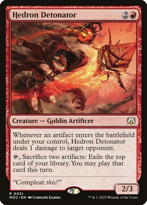 Hedron Detonator - March of the Machine Commander Rare Card
