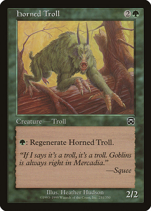 Horned Troll - Mercadian Masques Common Card