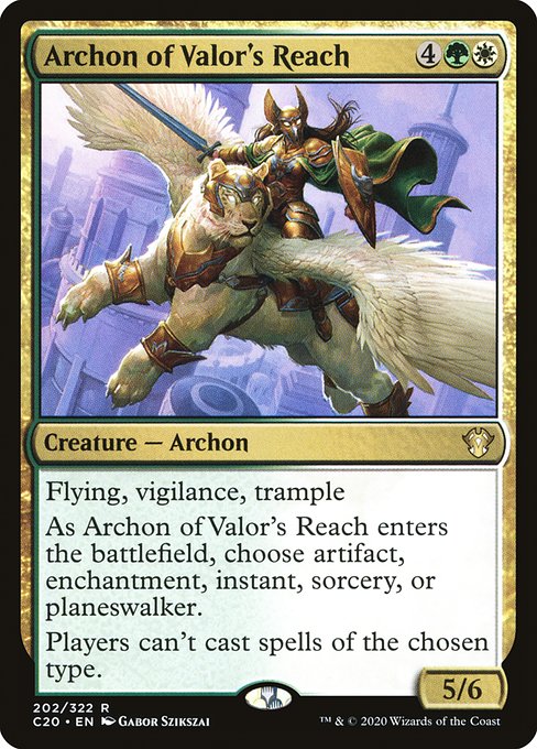Archon of Valor's Reach - Commander 2020 Rare Card