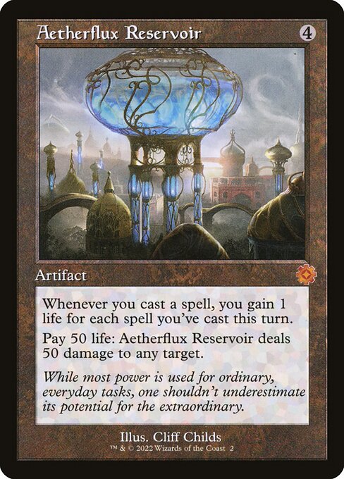 Aetherflux Reservoir - The Brothers' War Retro Artifacts Mythic Card