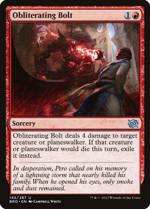 Obliterating Bolt - The Brothers' War Uncommon Card