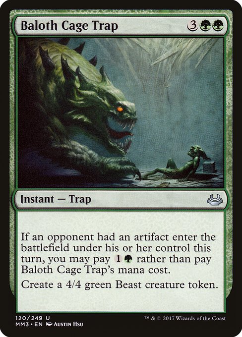 Baloth Cage Trap - Modern Masters 2017 Uncommon Card