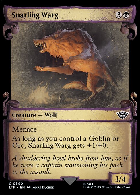 Snarling Warg - The Lord of the Rings: Tales of Middle-earth Common Card