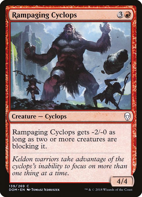 Rampaging Cyclops - Dominaria Common Card