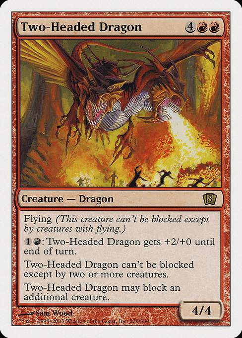 Two-Headed Dragon - Eighth Edition Rare Card