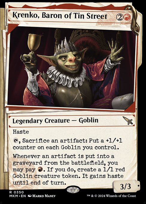 Krenko, Baron of Tin Street - Murders at Karlov Manor Rare Card