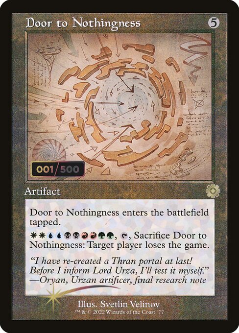 Door to Nothingness - The Brothers' War Retro Artifacts Rare Card