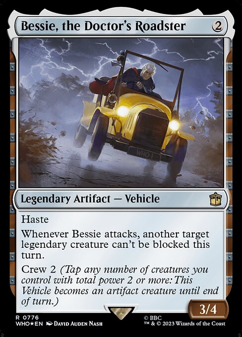Bessie, the Doctor's Roadster - Doctor Who Rare Card
