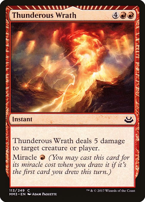 Thunderous Wrath - Modern Masters 2017 Common Card