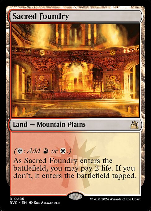 Sacred Foundry - Ravnica Remastered Rare Card