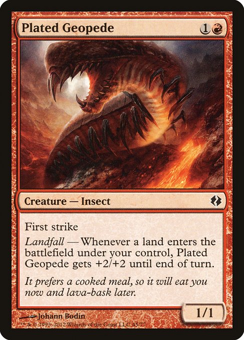 Plated Geopede - Duel Decks: Venser vs. Koth Common Card
