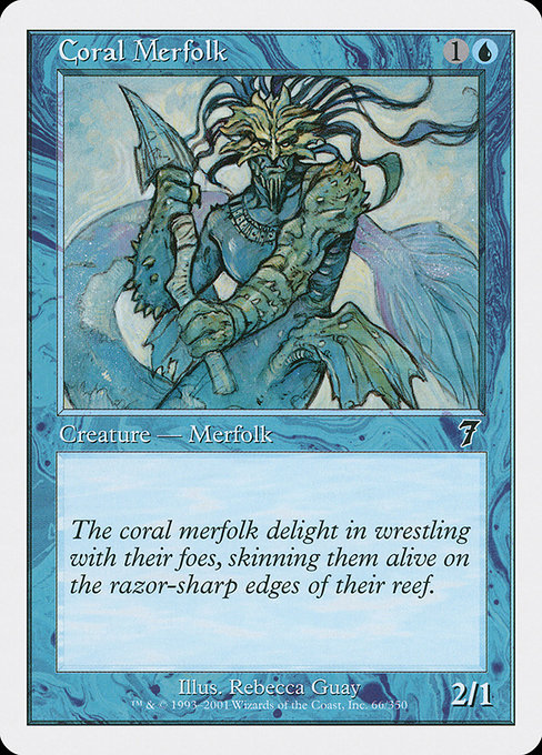 Coral Merfolk - Seventh Edition Common Card