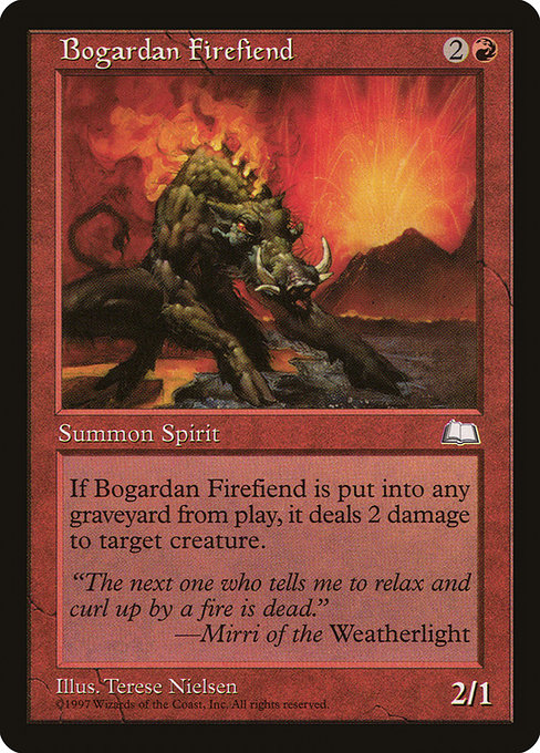 Bogardan Firefiend - Weatherlight Common Card