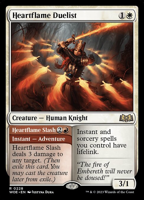 Heartflame Duelist // Heartflame Slash - Wilds of Eldraine Rare Card