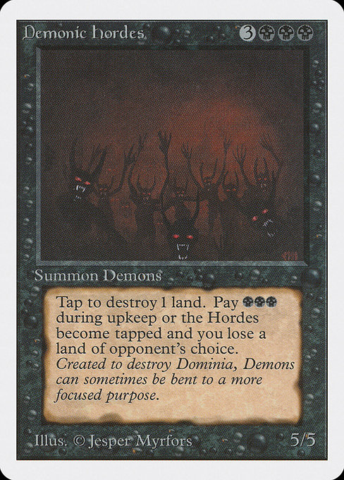 Demonic Hordes - Unlimited Edition Rare Card