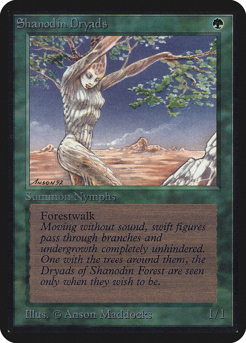 Shanodin Dryads - Limited Edition Alpha Common Card