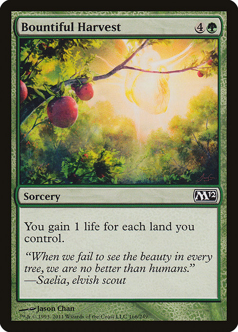 Bountiful Harvest - Magic 2012 Common Card