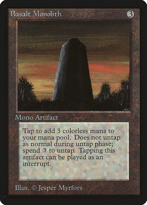 Basalt Monolith - Limited Edition Beta Uncommon Card