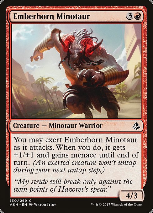 Emberhorn Minotaur - Amonkhet Common Card