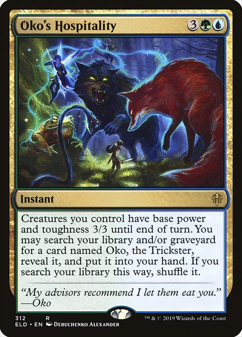 Oko's Hospitality - Throne of Eldraine Rare Card